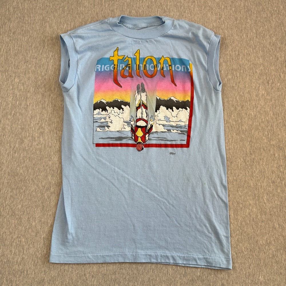VTG Talon Rigging Innovations Muscle Shirt - Sz S - Great Graphic Tee Rare HTF
